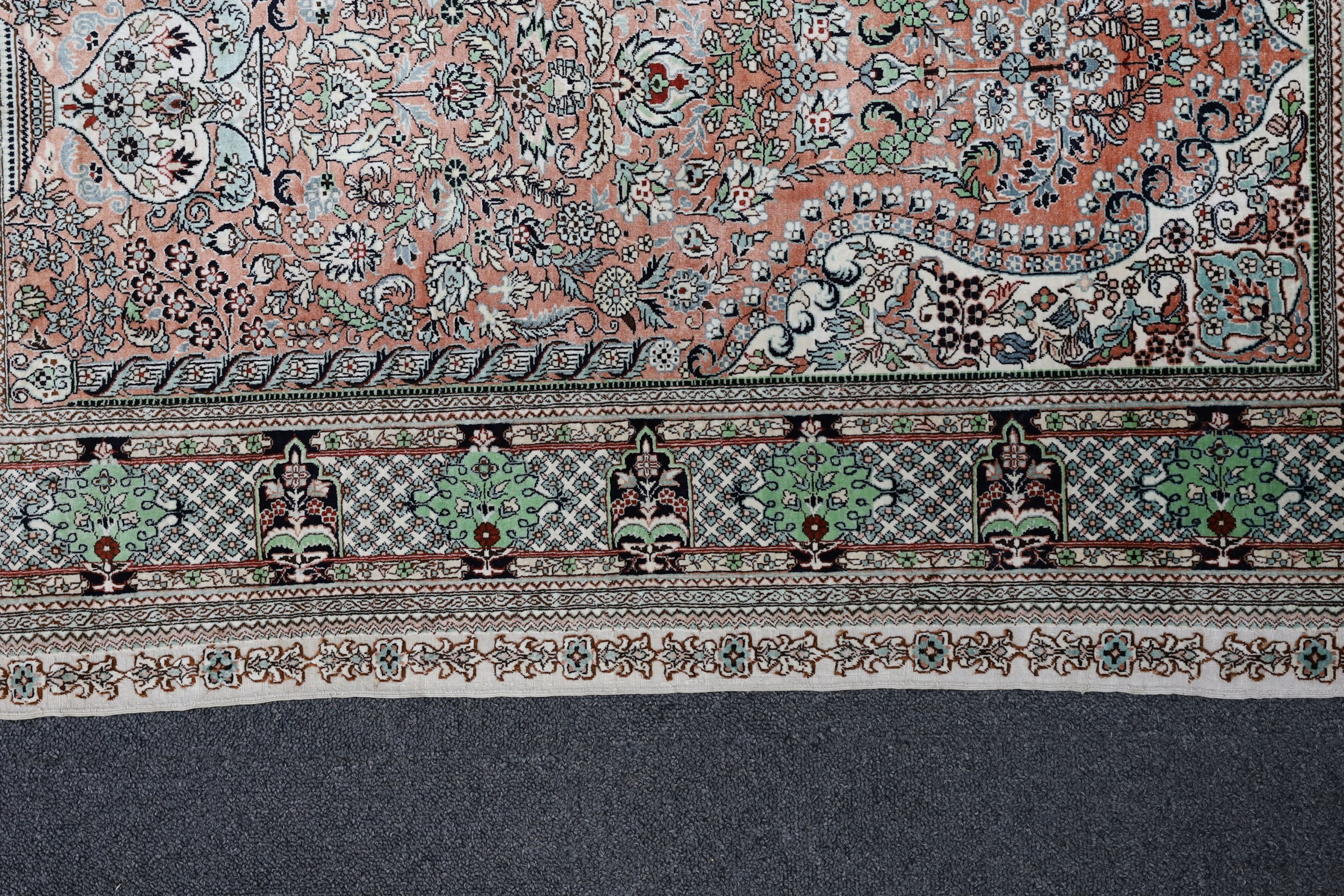 Two North West Persian part silk rugs, larger 150 x 103cm